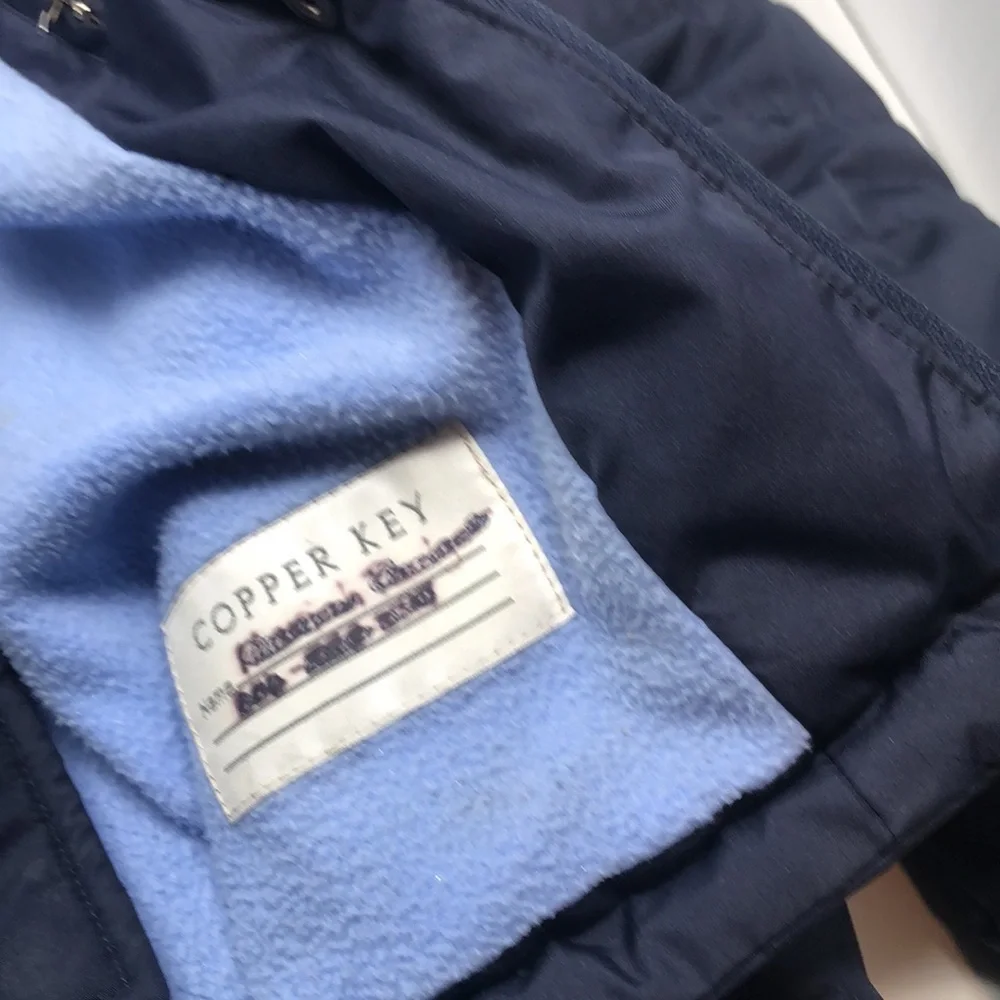 Copper Key Puffer Jacket Girls Size M(10/12) Navy Blue Ski/Winter Coat